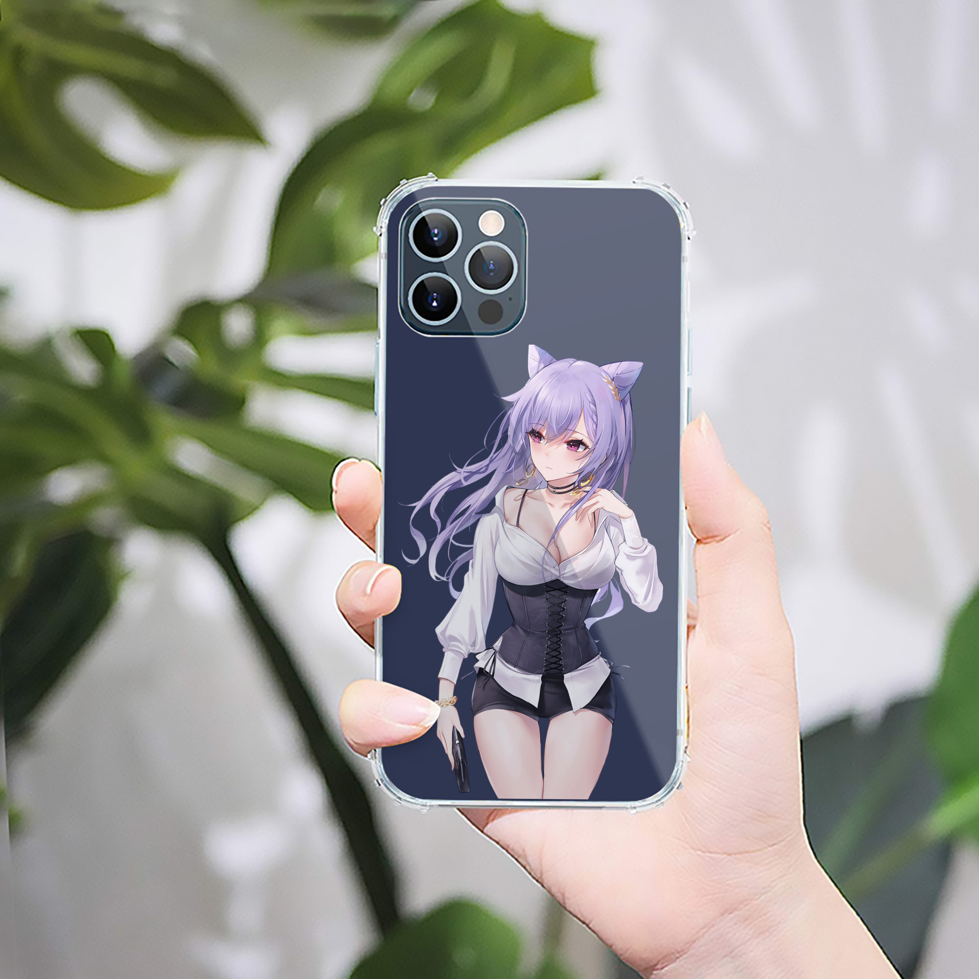 げんし神 刻晴 こくせい genshin Kokusei 【iPhone 12シリーズ対応】透明スマホケース（クリアソフトケース）
